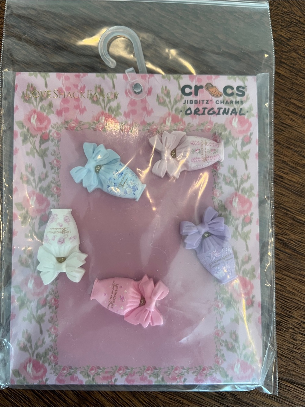 LoveShackFancy x Crocs Pink Floral Jibbitz Pack